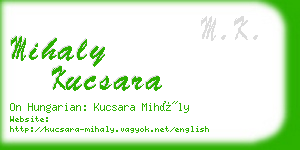 mihaly kucsara business card